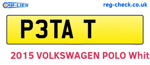 P3TAT are the vehicle registration plates.