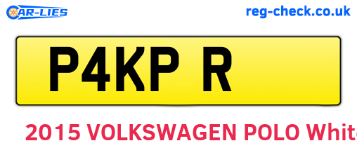 P4KPR are the vehicle registration plates.