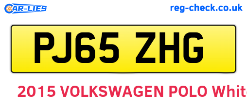 PJ65ZHG are the vehicle registration plates.