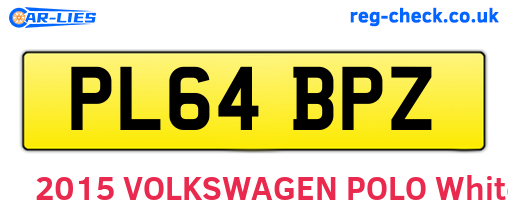 PL64BPZ are the vehicle registration plates.
