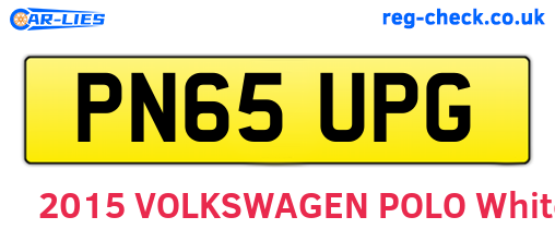 PN65UPG are the vehicle registration plates.