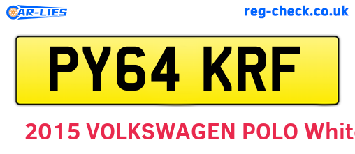PY64KRF are the vehicle registration plates.