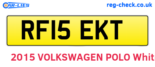 RF15EKT are the vehicle registration plates.