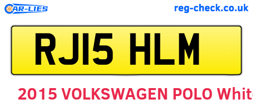 RJ15HLM are the vehicle registration plates.