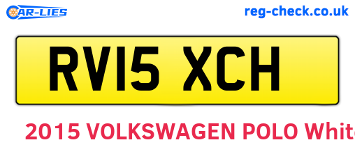 RV15XCH are the vehicle registration plates.