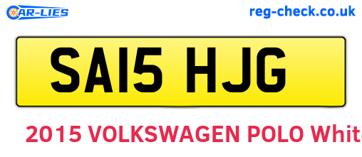 SA15HJG are the vehicle registration plates.