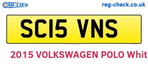 SC15VNS are the vehicle registration plates.