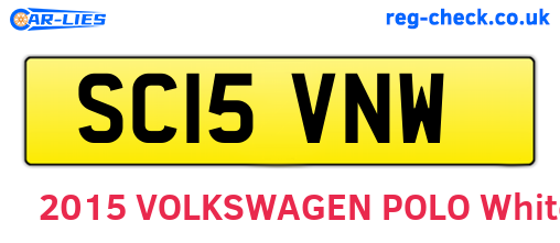 SC15VNW are the vehicle registration plates.