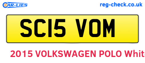 SC15VOM are the vehicle registration plates.
