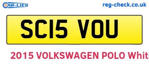 SC15VOU are the vehicle registration plates.