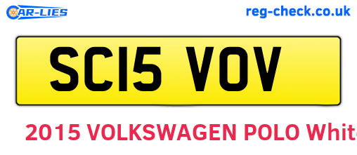 SC15VOV are the vehicle registration plates.