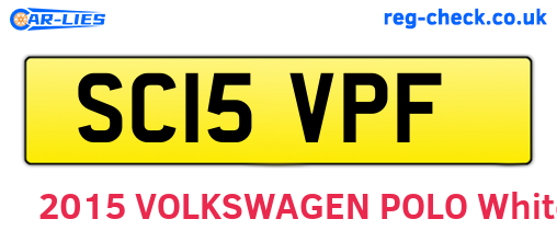SC15VPF are the vehicle registration plates.