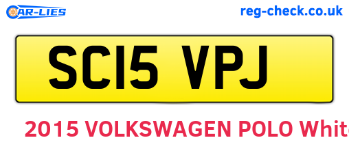 SC15VPJ are the vehicle registration plates.
