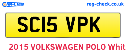 SC15VPK are the vehicle registration plates.