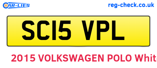 SC15VPL are the vehicle registration plates.