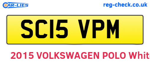 SC15VPM are the vehicle registration plates.