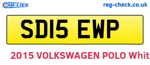 SD15EWP are the vehicle registration plates.