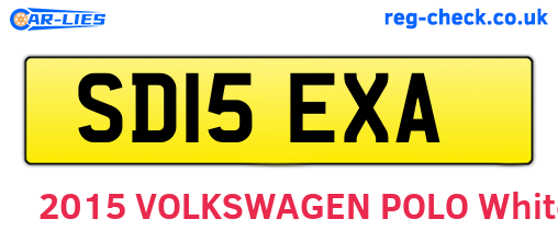 SD15EXA are the vehicle registration plates.