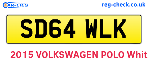 SD64WLK are the vehicle registration plates.