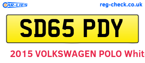SD65PDY are the vehicle registration plates.