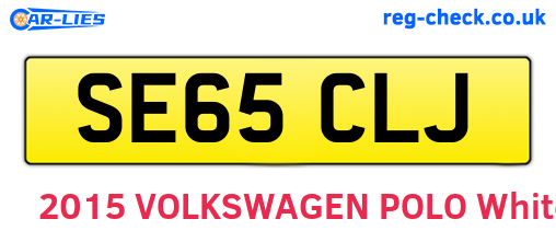 SE65CLJ are the vehicle registration plates.