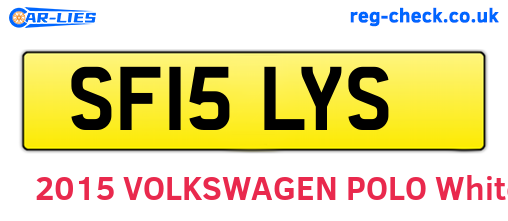SF15LYS are the vehicle registration plates.