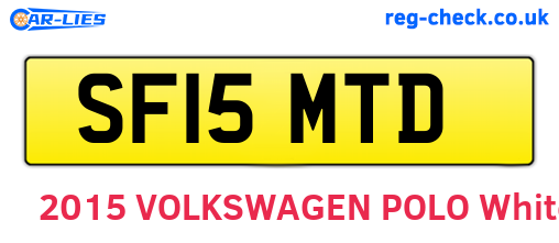 SF15MTD are the vehicle registration plates.