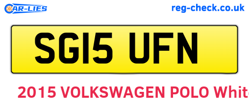 SG15UFN are the vehicle registration plates.