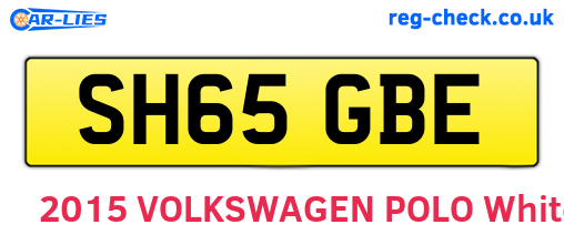 SH65GBE are the vehicle registration plates.