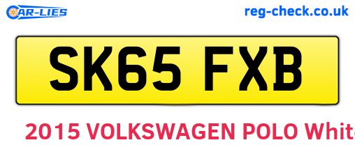 SK65FXB are the vehicle registration plates.