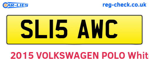 SL15AWC are the vehicle registration plates.