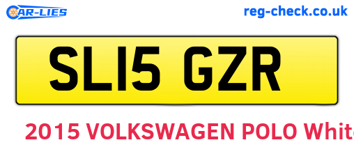 SL15GZR are the vehicle registration plates.