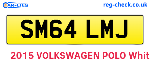 SM64LMJ are the vehicle registration plates.