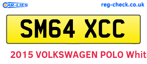 SM64XCC are the vehicle registration plates.
