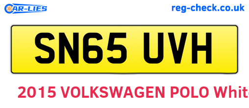 SN65UVH are the vehicle registration plates.
