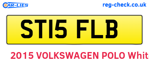 ST15FLB are the vehicle registration plates.