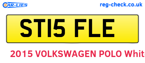 ST15FLE are the vehicle registration plates.