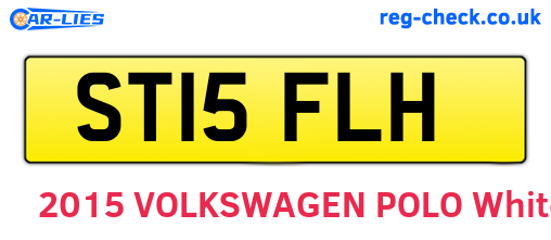 ST15FLH are the vehicle registration plates.