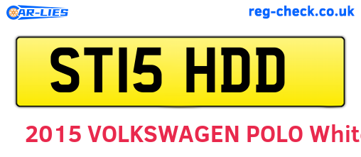 ST15HDD are the vehicle registration plates.