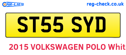 ST55SYD are the vehicle registration plates.
