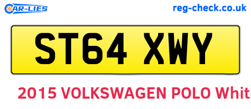 ST64XWY are the vehicle registration plates.