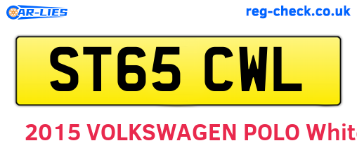 ST65CWL are the vehicle registration plates.