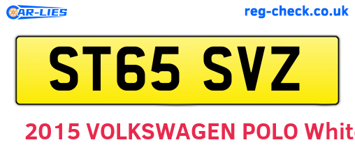 ST65SVZ are the vehicle registration plates.