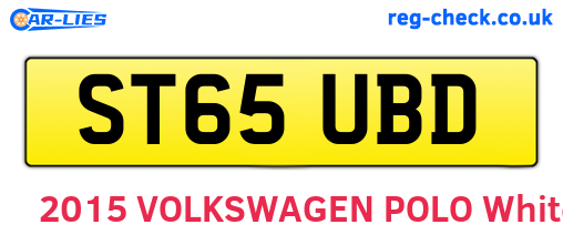 ST65UBD are the vehicle registration plates.