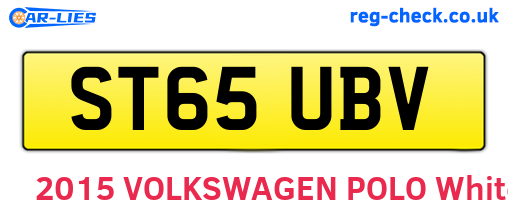 ST65UBV are the vehicle registration plates.