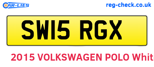 SW15RGX are the vehicle registration plates.