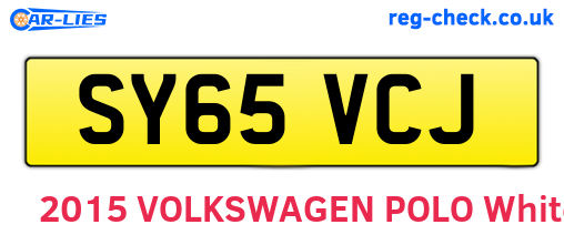 SY65VCJ are the vehicle registration plates.