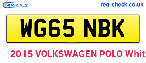 WG65NBK are the vehicle registration plates.