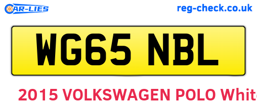 WG65NBL are the vehicle registration plates.