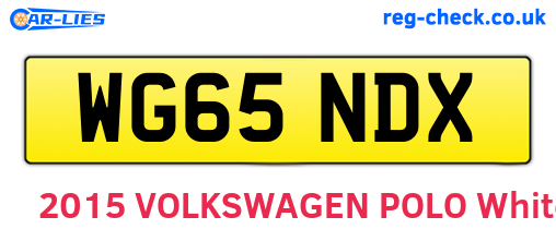 WG65NDX are the vehicle registration plates.